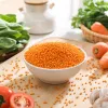 Orange granular plastic particles, general injection molding raw material, PP PE material, industrial grade details Picture